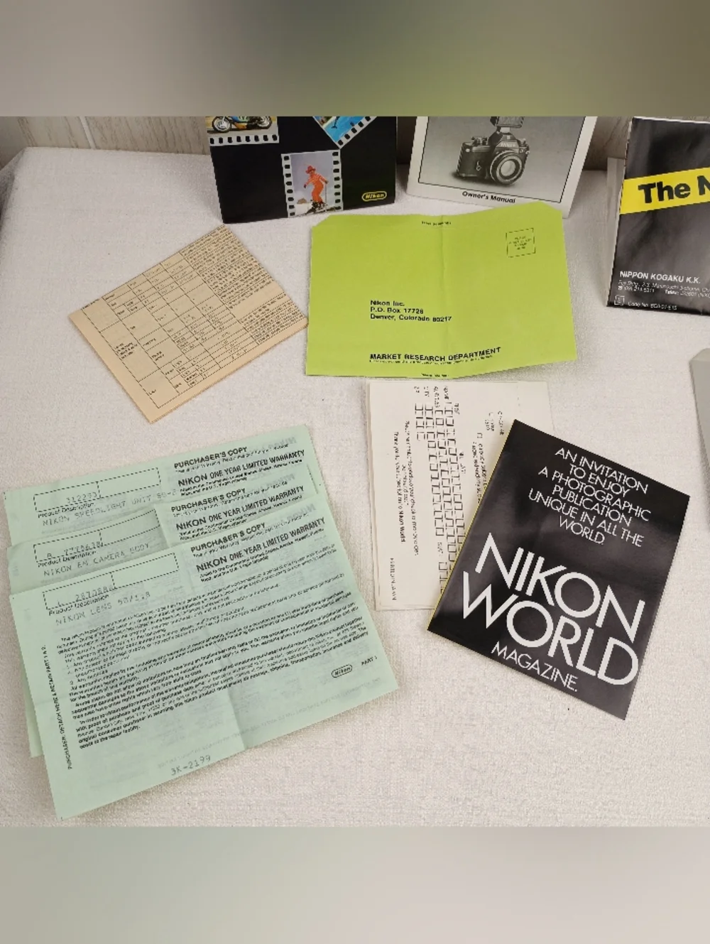 Collection of NIKON manuals +instructions + brochures NIKON F system VTG